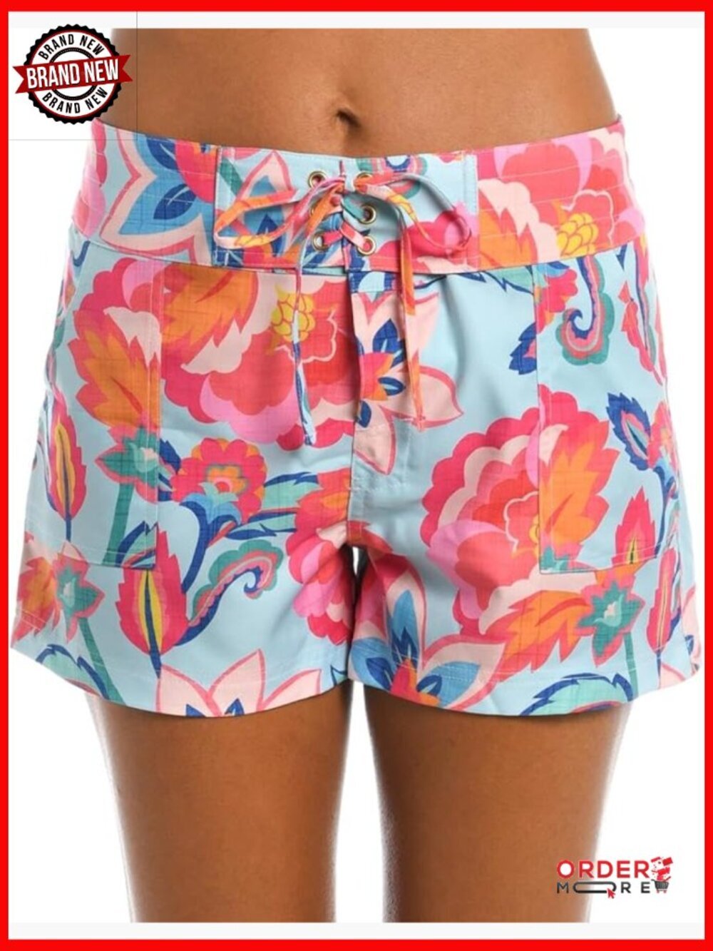 Women's 3" Board Shorts Swim Bottoms Nylon Blend UPF 30